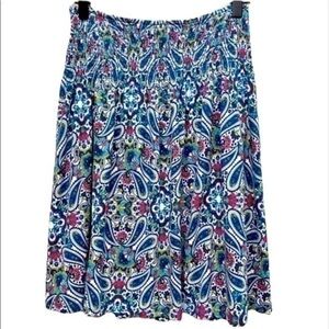 Artisan NY Paisley Print Smocking Waistband Skirt